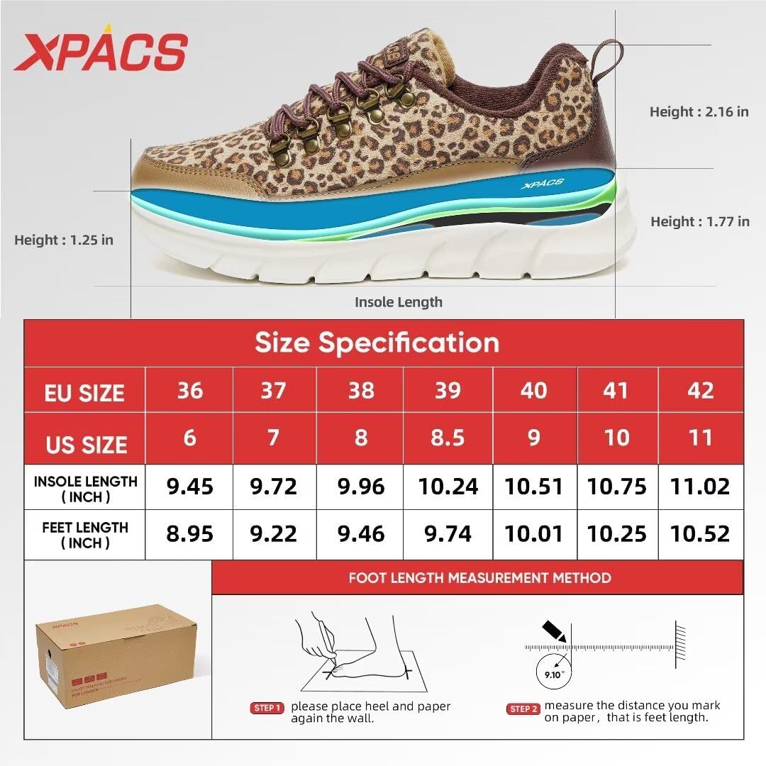 XPACS Tenis ortopédicos para caminar para mujer, cómodos tenis de moda para fascitis plantar, soporte de arco, zapatos casuales para aliviar el