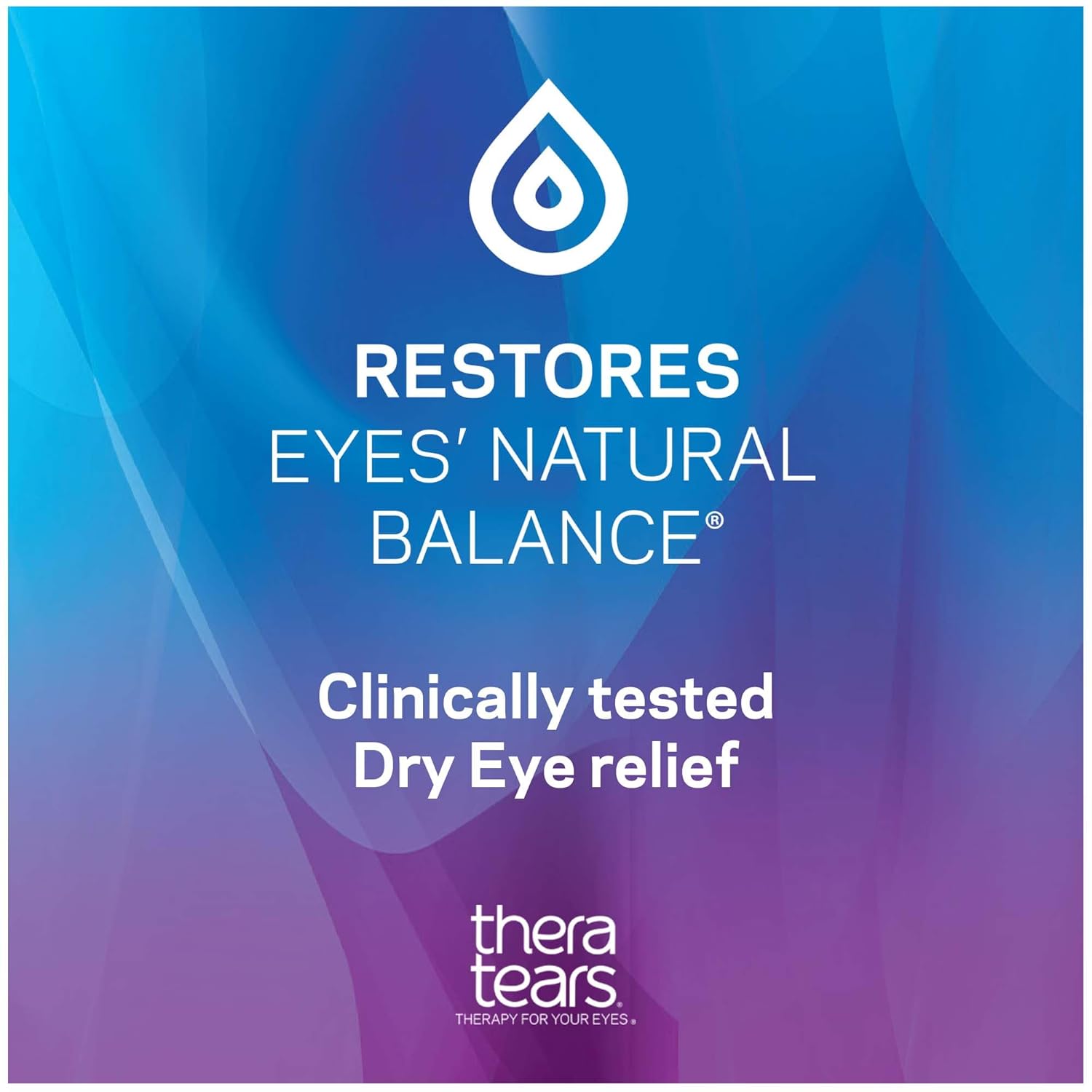TheraTears Gotas lubricantes para ojos secos para terapia de ojos secos, gotas para los ojos sin conservantes, 30 viales de un solo uso (paquete de