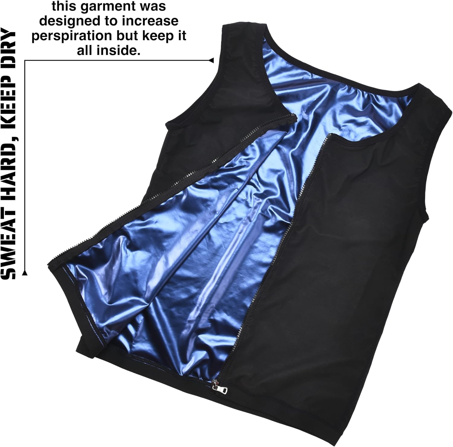 TRIBE WOD Chaleco moldeador de sudor para hombre, trajes de sauna de 23 x 18 pulgadas  Camisa de sauna que atrapa el calor para hombre, gimnasio,