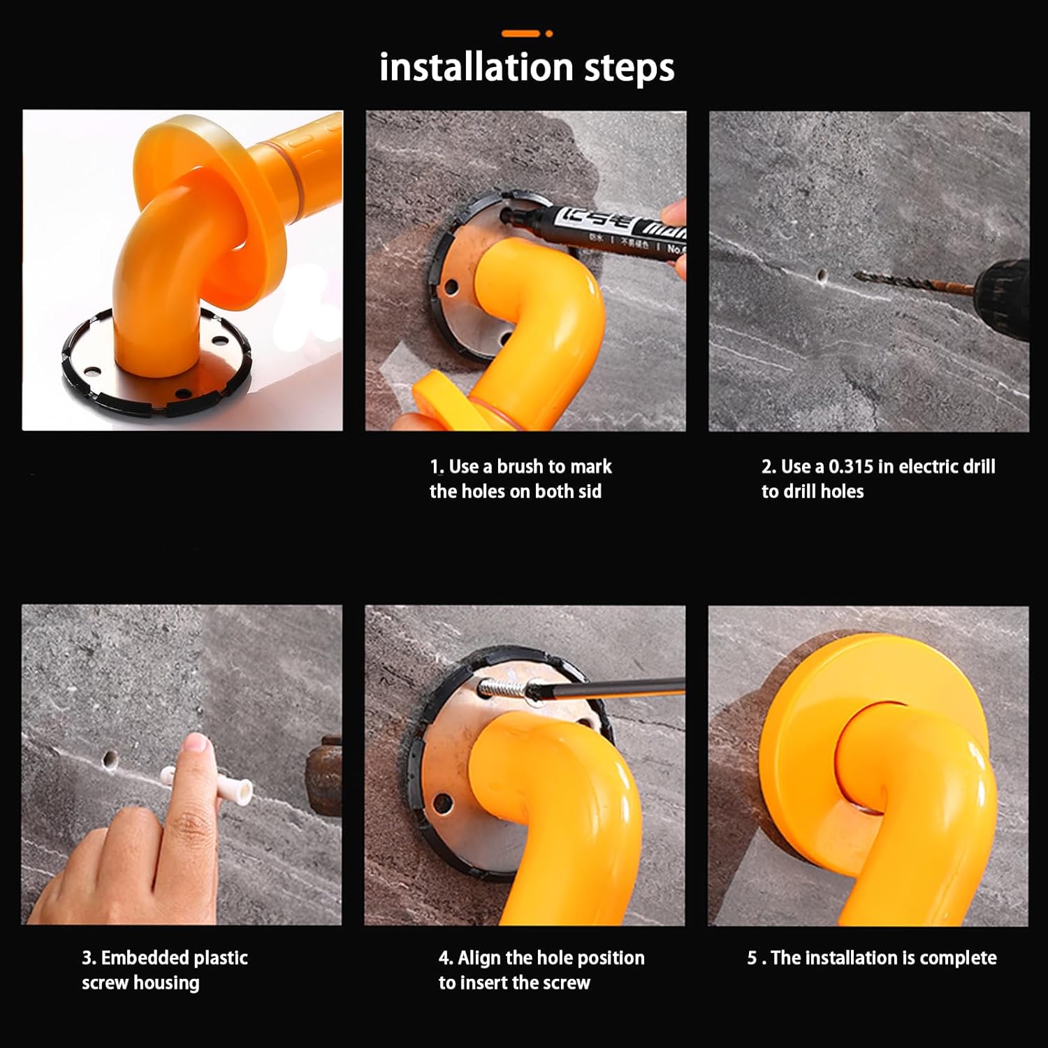 Barra de agarre para ducha, mango mejorado, barra de agarre gruesa para baño, mango de ducha, barras de seguridad para mujeres embarazadas,