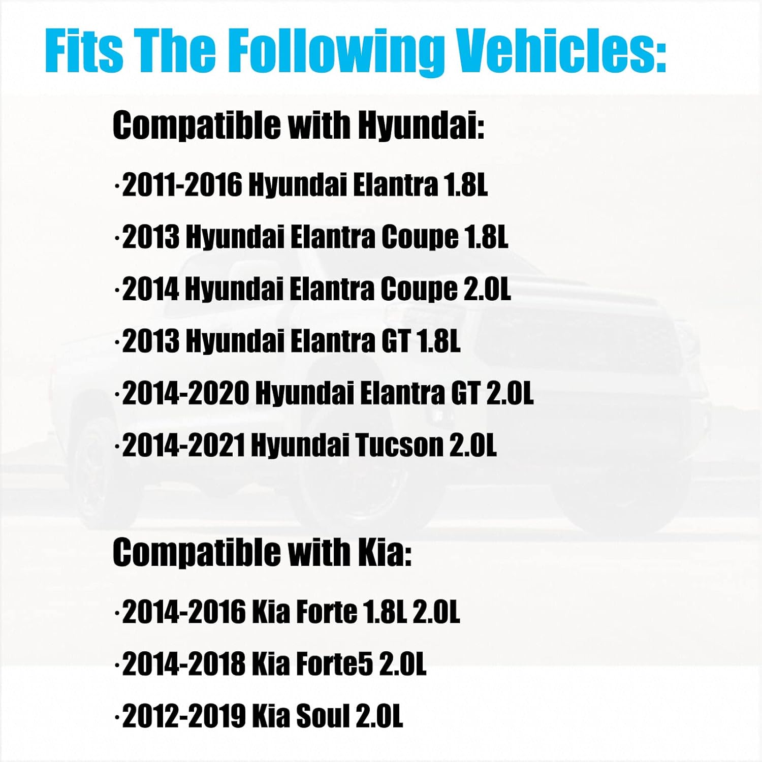 Bobina de encendido Bujía de iridio UF651 compatible con Hyundai Kia Elantra GT Coupé Tucson Forte Soul 1.8L 2.0L