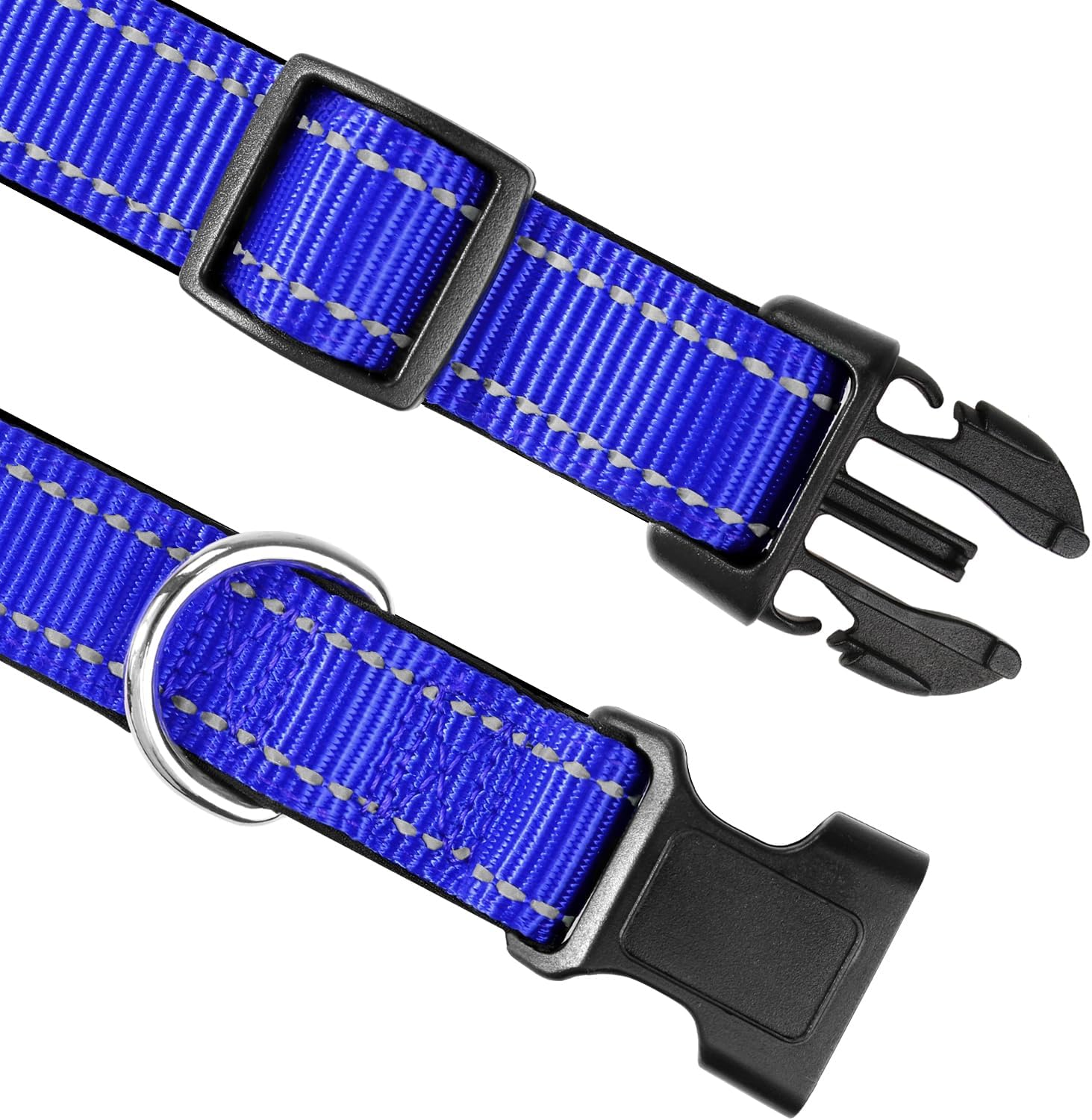 Joytale – Collar reflectante para perro, de neopreno suave y acolchado, de nailon transpirable, para mascotas, ajustable para cachorros y perros