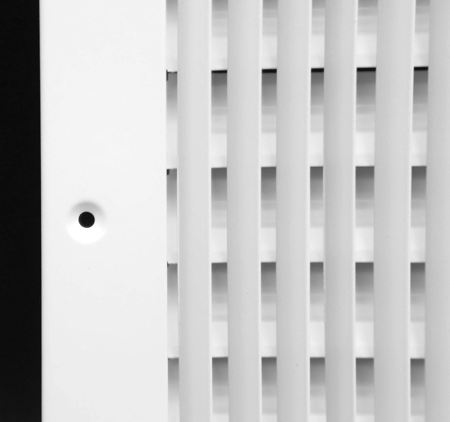 Rejilla de suministro de aire de 1 vía de 10 pulgadas x 6 pulgadas – Tapa de ventilación y difusor – Cara plana estampada – Blanco. Dimensiones
