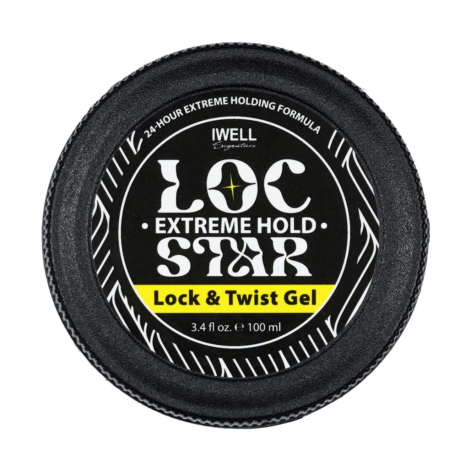 Loc Star  Gel Lock&Twist de 3.4 onzas  Sujeción extrema, suaviza y domina el encrespamiento  Brillo, larga duración para trenzas, bloqueos, giros