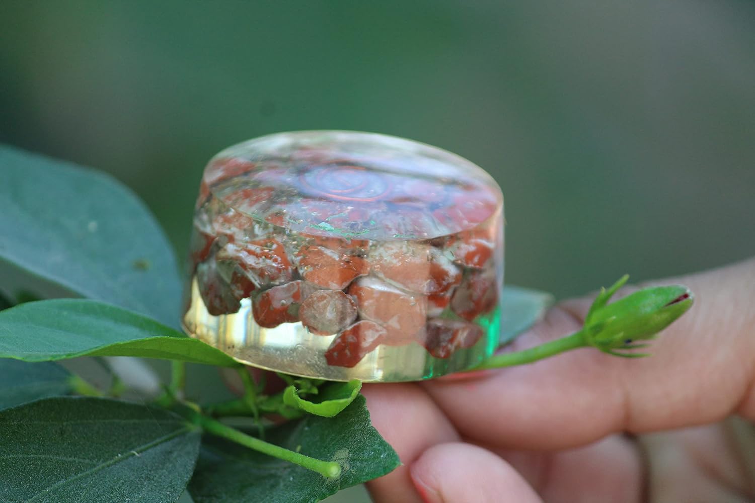 Red Jasper Orgone Tower Buster Generador Frecuencia Iones Probados Nube Quema Buster Raíz Chakra Curación Equilibrio
