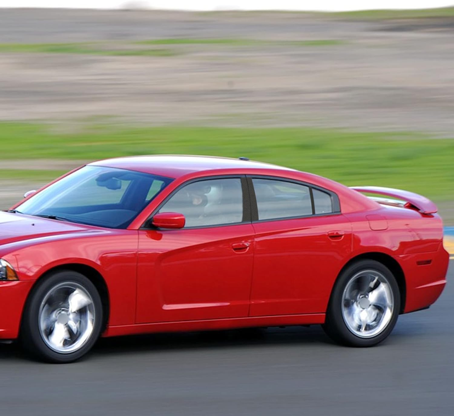 TOMALL Calcomanías de vinilo para poste de ventana de automóvil compatibles con Dodge Charger 2018-2022, calcomanías de columna de ventana de fibra
