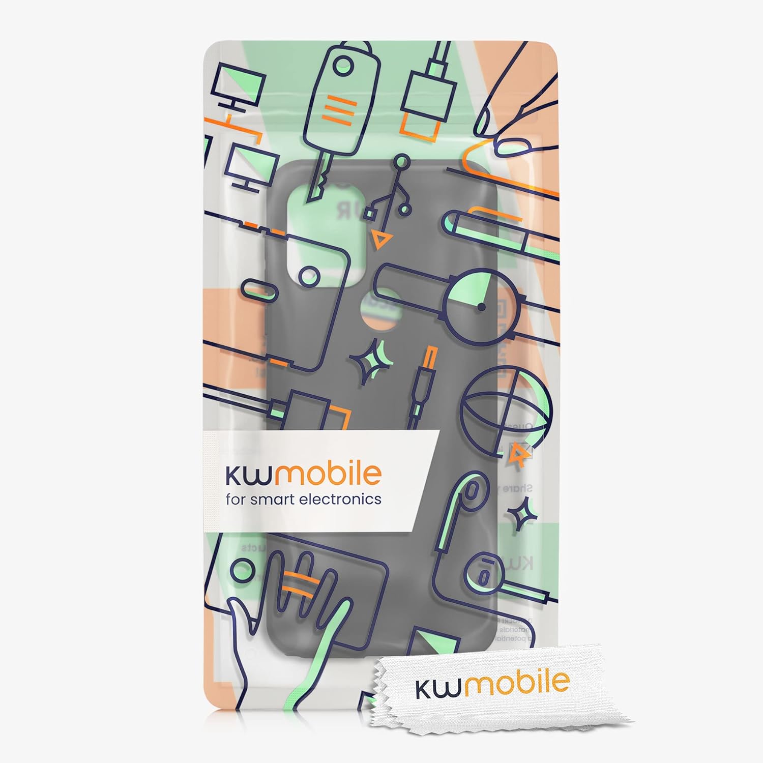 kwmobile Funda compatible con Motorola Moto G Stylus 5G – Funda protectora de silicona TPU suave y delgada – Negro mate