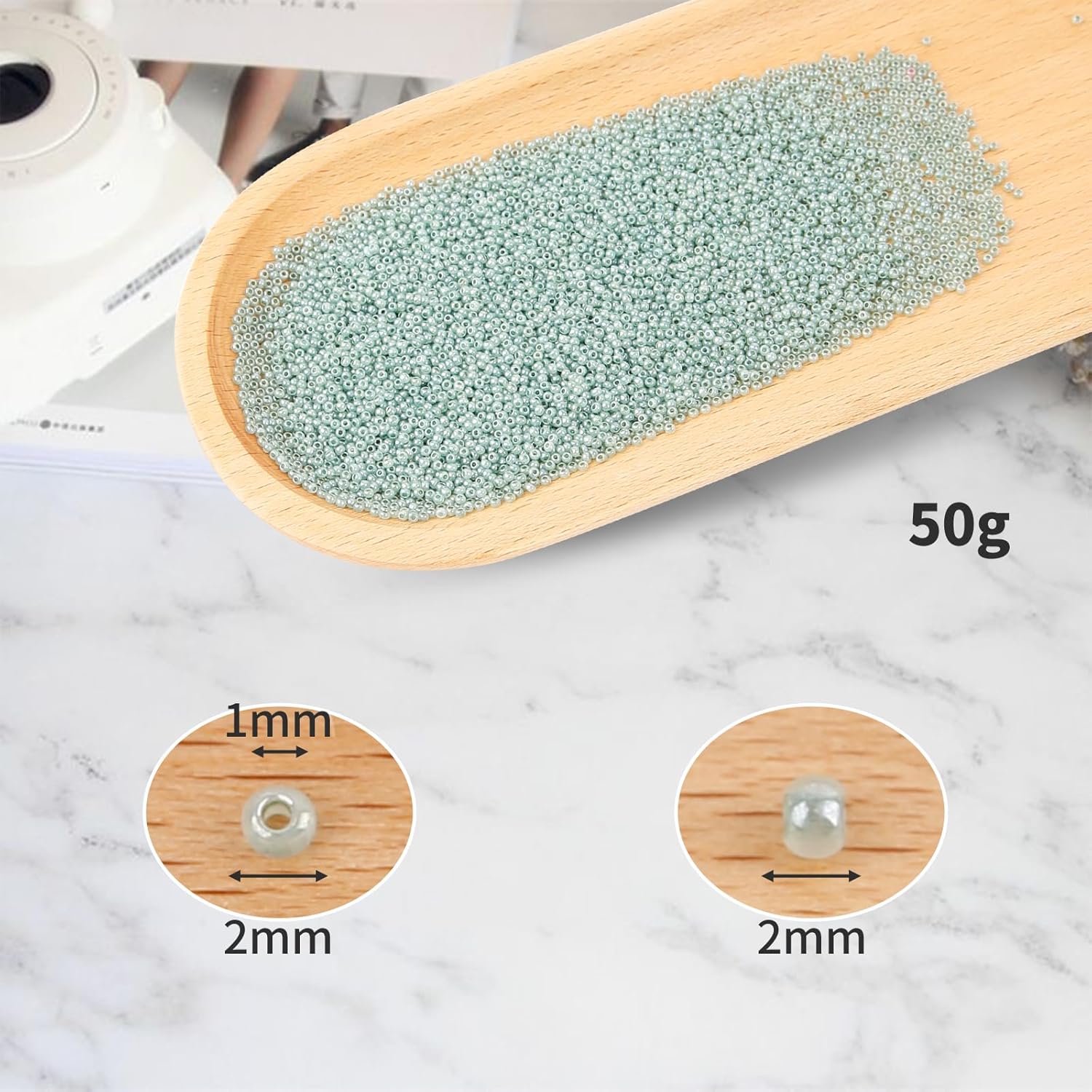 2500 cuentas de semillas de vidrio de 0.079 pulgadas para hacer joyas, cuentas espaciadoras redondas a granel para pulseras, collares, colgantes,