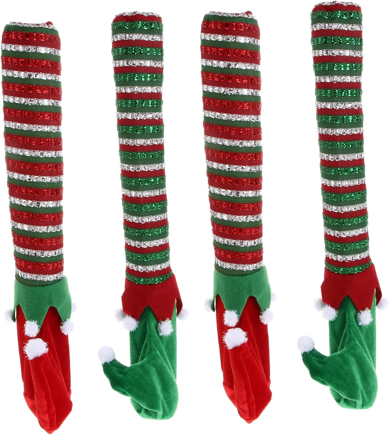 Garneck 1 juego de 4 fundas para patas de silla, decoraciones de fiesta, regalos de Navidad, pies de mesa, manga para silla de ancianos, calcetines