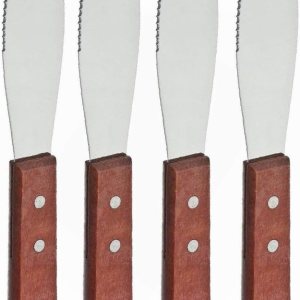 Adorox Cuchillos de cocina anchos de acero inoxidable para sándwiches, mantequilla y queso (juego de 4) Adorox Cuchillos de cocina anchos de acero inoxidable para sándwiches, mantequilla y queso (juego de 4)