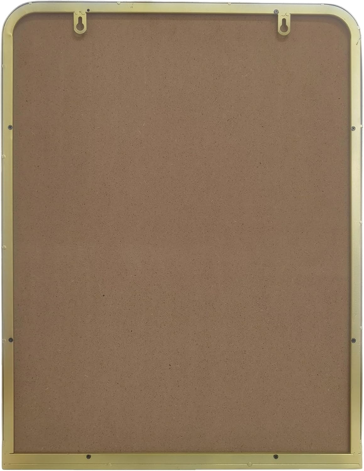 Espejo de pared rectangular tradicional moderno de 18.25 x 23.5 pulgadas, marco de metal dorado, espejo para colgar en la pared, decoración moderna