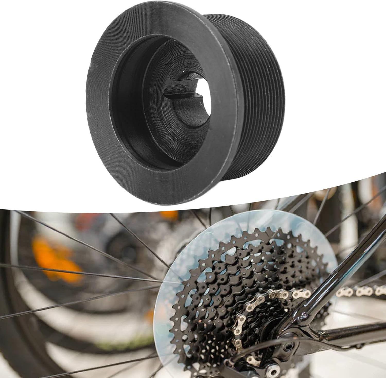 Rosvola Adaptador de rueda libre para bicicleta, ligero y fácil de usar, adaptador de volante de bicicleta de acero para reemplazo para scooter