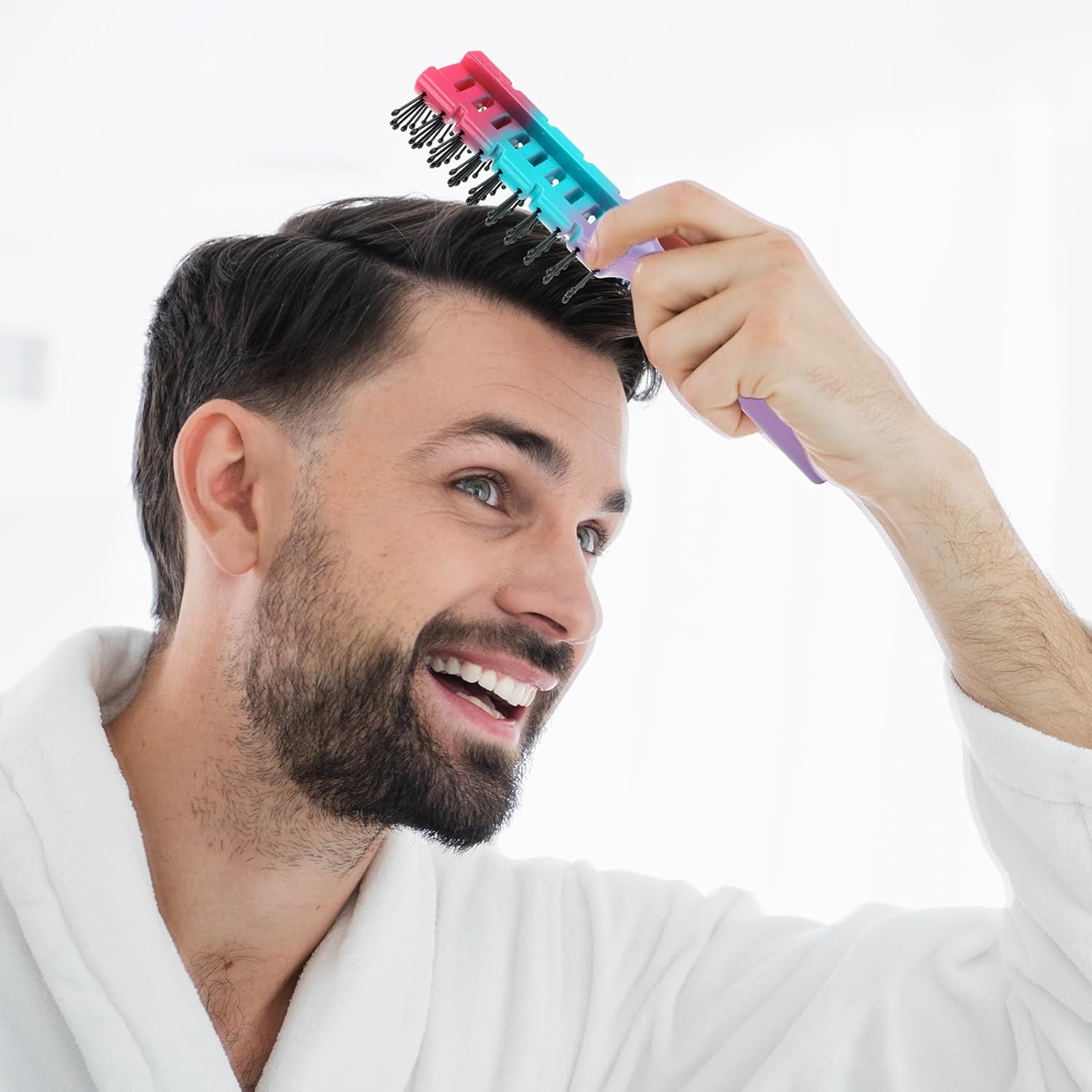 Topisces Cepillo de pelo de ventilación de 11 filas, cepillo ventilado para hombres y mujeres, cepillo desenredante para secar rápidamente, cepillo