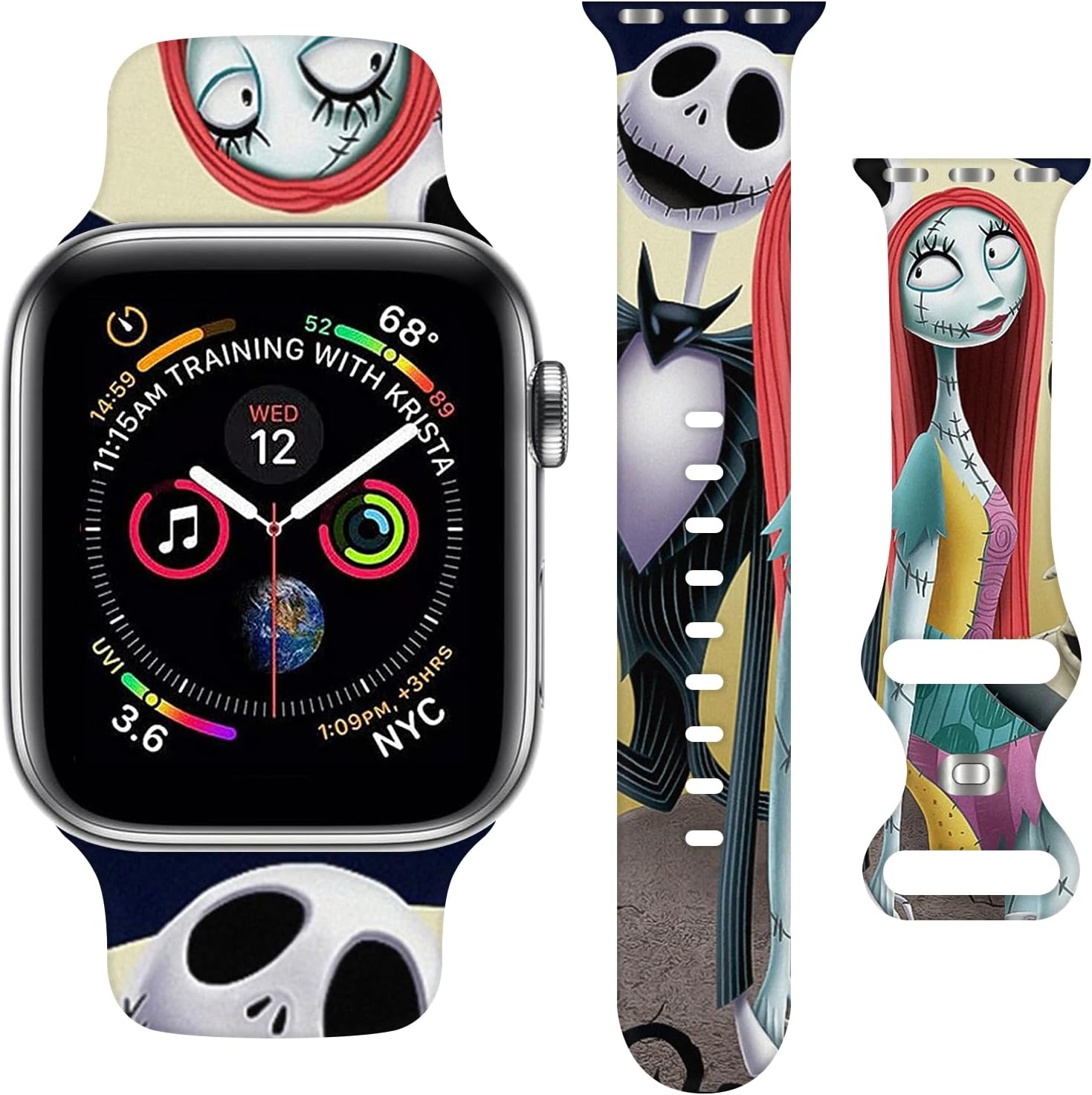 Holiday Band Compatible with Apple Watch 38mm 40mm 41mm 42mm 44mm 45mm 49mm Men Women,Soft Silicone Adjustable Wristbands Smartwatch Straps for