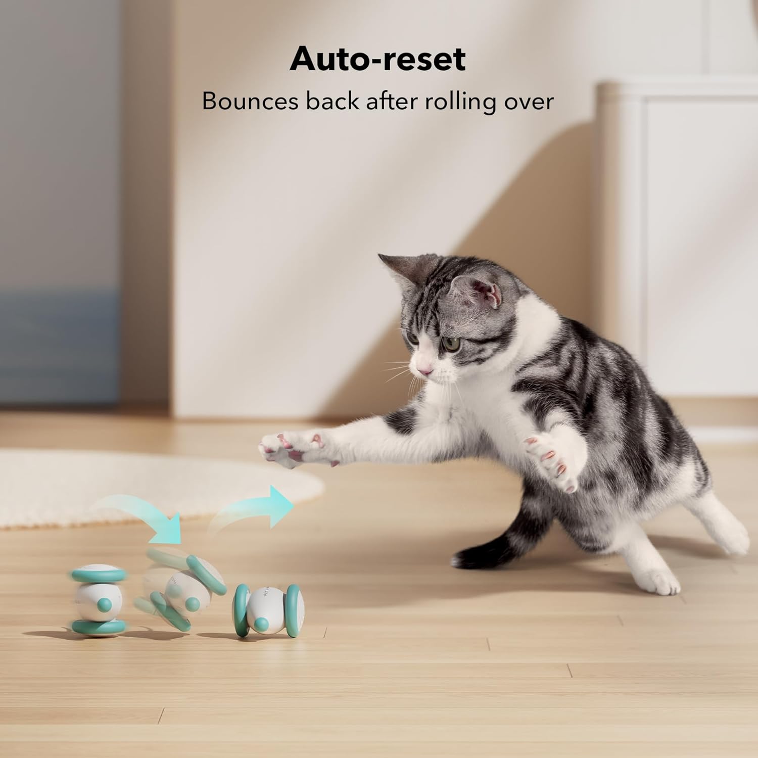 Juguete interactivo para gatos de interior, 2024 actualizado Juguetes para gatitos, juguete automático para gatos con luces LED, juguetes de ratón