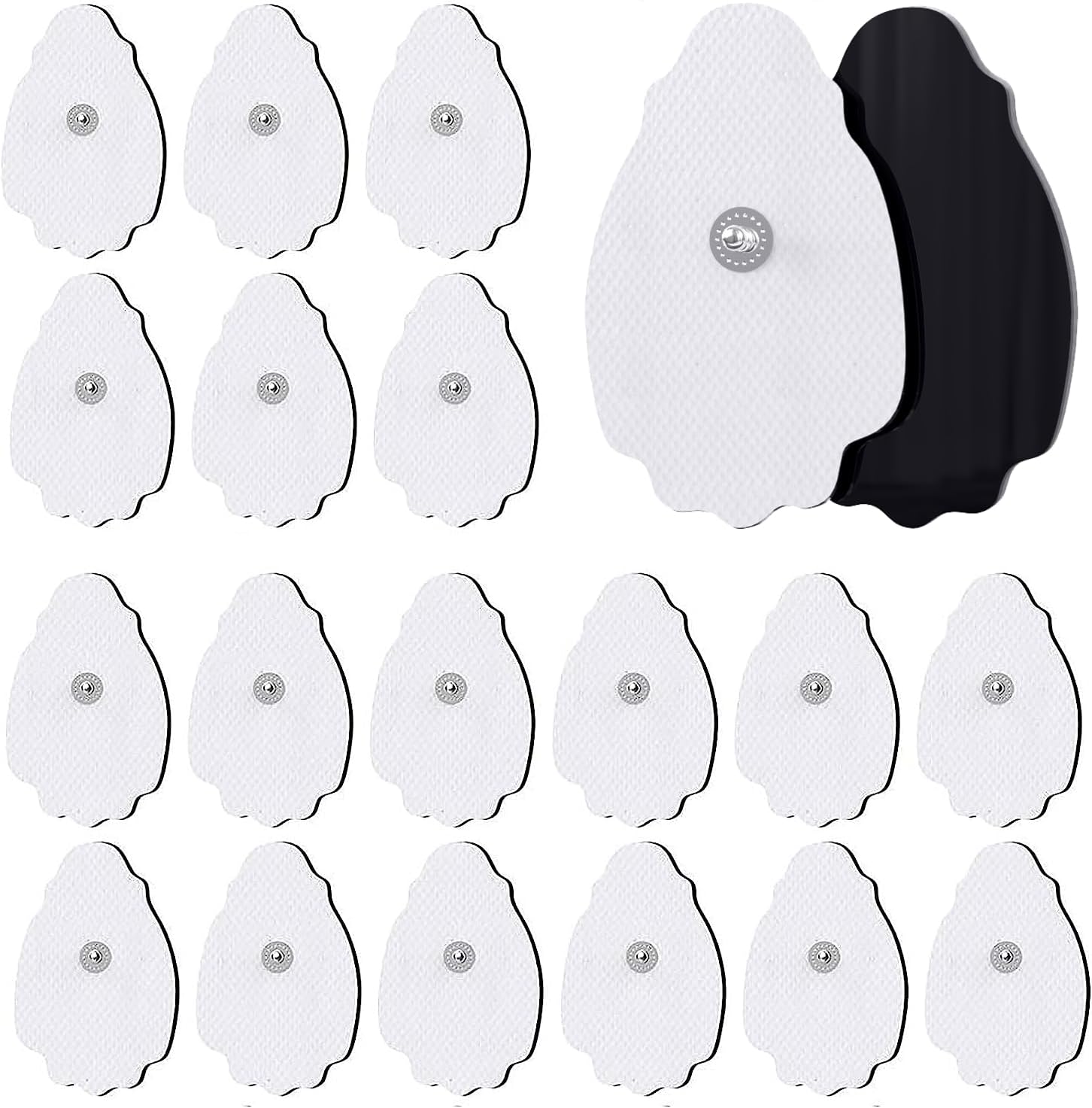 Paquete de 20 almohadillas de repuesto para unidades TENSEMS para más de 30 veces de uso, juego de almohadillas de electrodo TENS sin látex TEC.BEAN