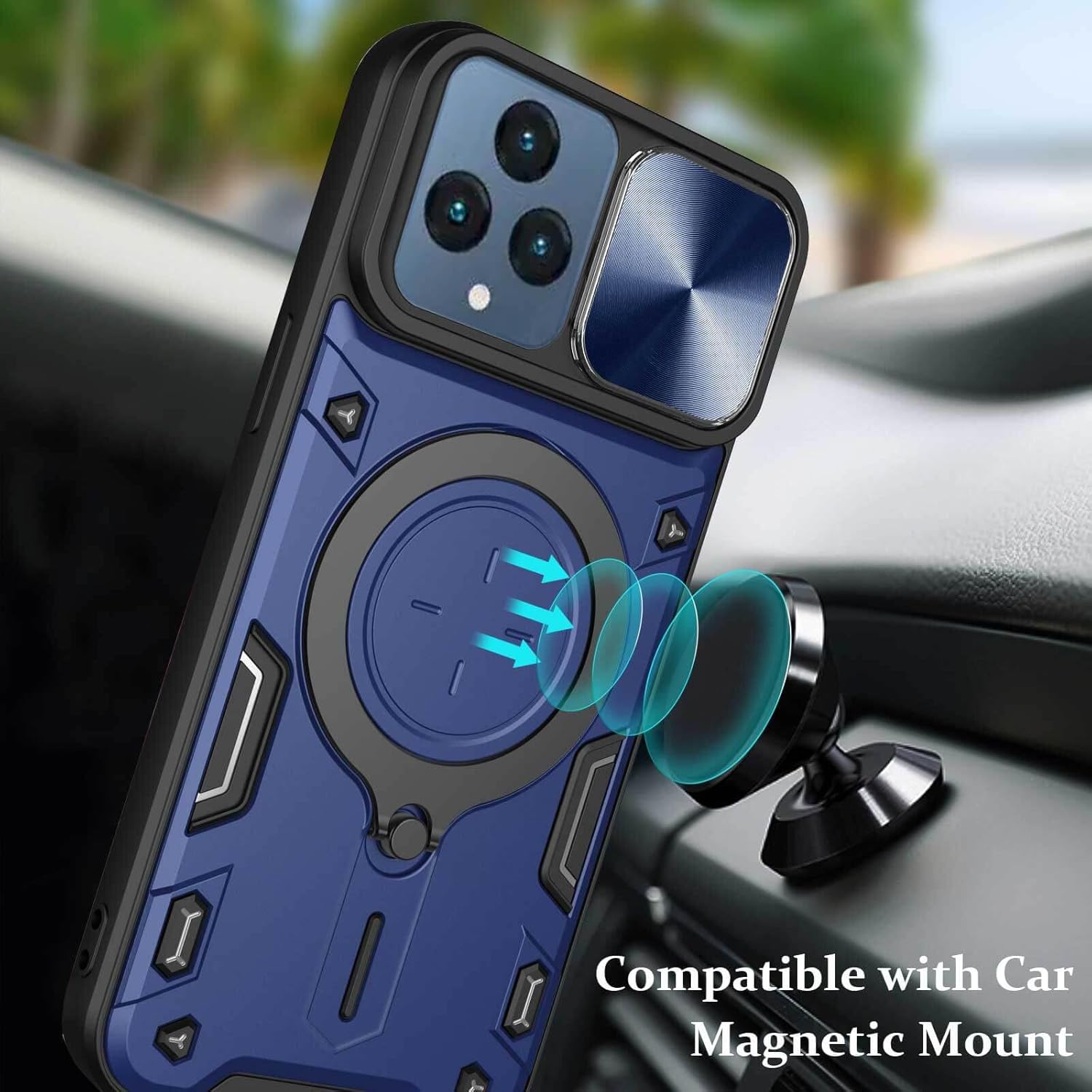 Funda para teléfono Revvl 6 5GRevvl 6X 5G, soporte de metal para mujeres y hombres, protector de lente de cámara, protección completa delgada y dura