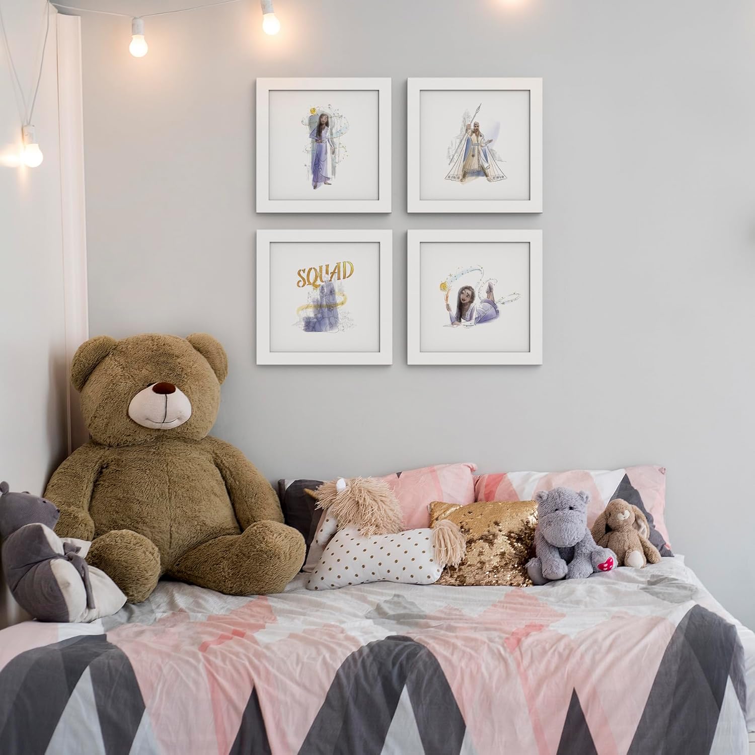 Trends International Gallery Pops Disney Wish – Wish Come True Panel #5 – Póster de pared, 12.00 x 12.00 pulgadas, versión de marco blanco