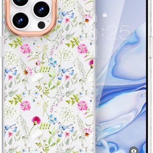 zelaxy Funda compatible con iPhone 15 Pro, TPU suave y flexible, a prueba de golpes, patrones de jardín de flores, funda protectora de cuerpo zelaxy Funda compatible con iPhone 15 Pro, TPU suave y flexible, a prueba de golpes, patrones de jardín de flores, funda protectora de cuerpo