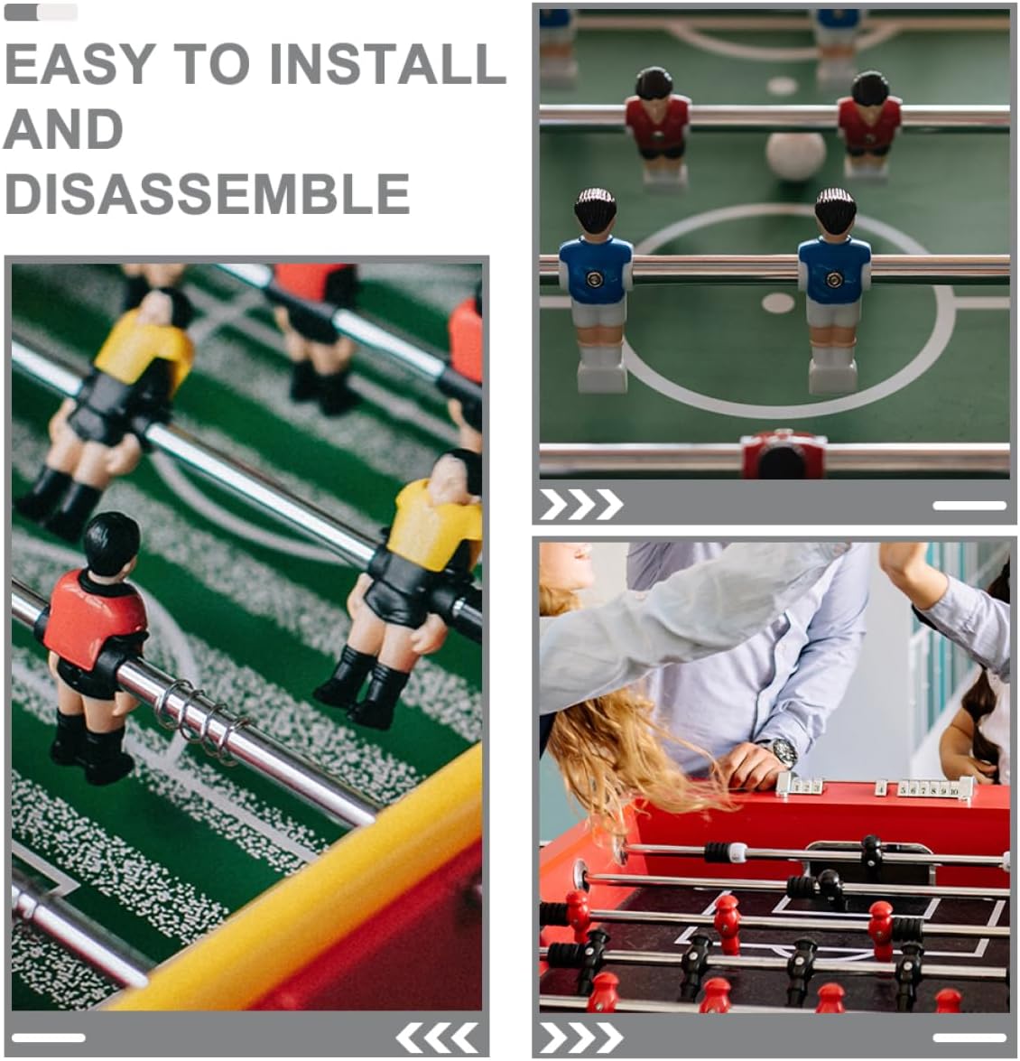 ibasenice Poste de futbolín de metal de operación de futbolín Accesorios de mesa de futbolín Máquina de operación de fútbol poste para reemplazar