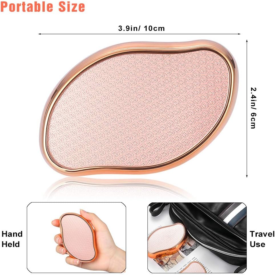 BEZOX Limas de cristal para pies de callo, limpiador de pies de pedicura de cristal para uso de viaje, raspador de pies portátil de tamaño portátil