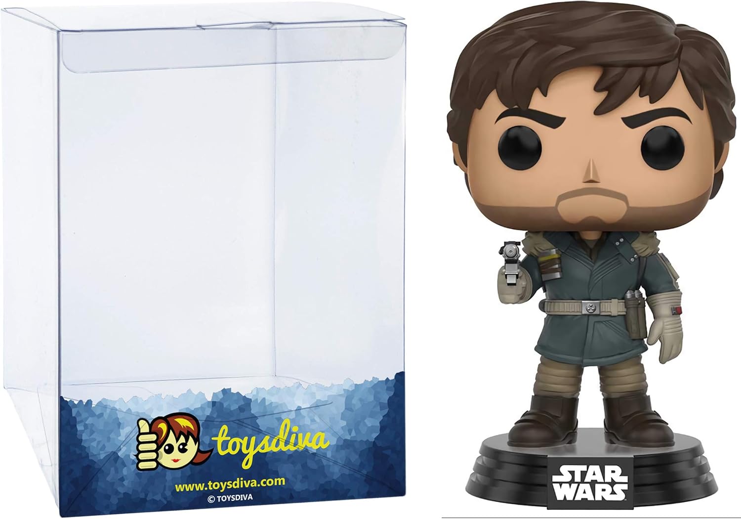 Captain Cassian Andor Funk o Pop! – Figura de vinilo con 1 protector gráfico compatible con ‘ToysDiva’ (139-10452 – B)