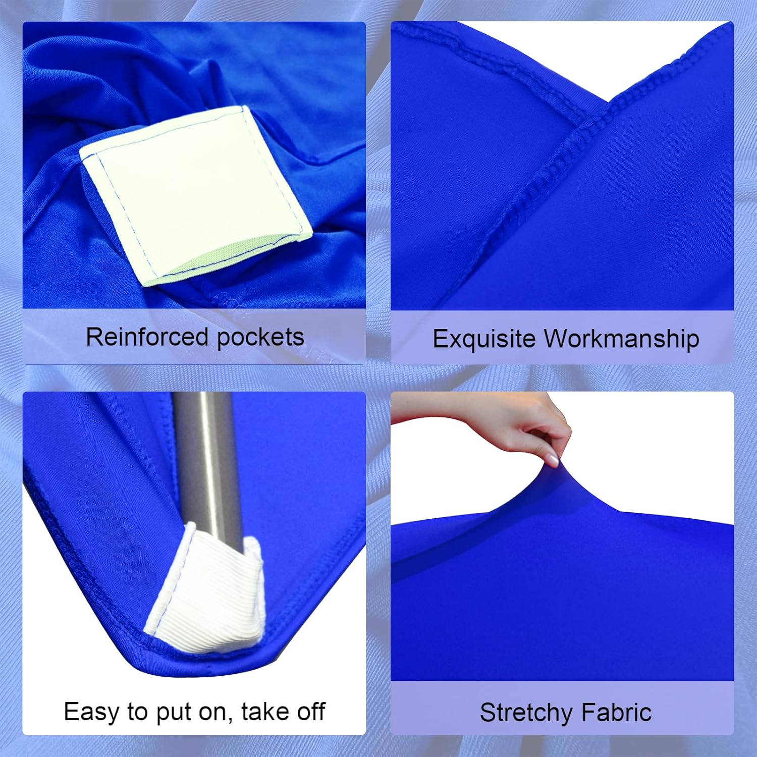 Funda de mesa ajustable para mesa de 6 pies, fundas de mesa de masaje de elastano de 6 pies, manteles elásticos, ropa de mesa elástica con espalda