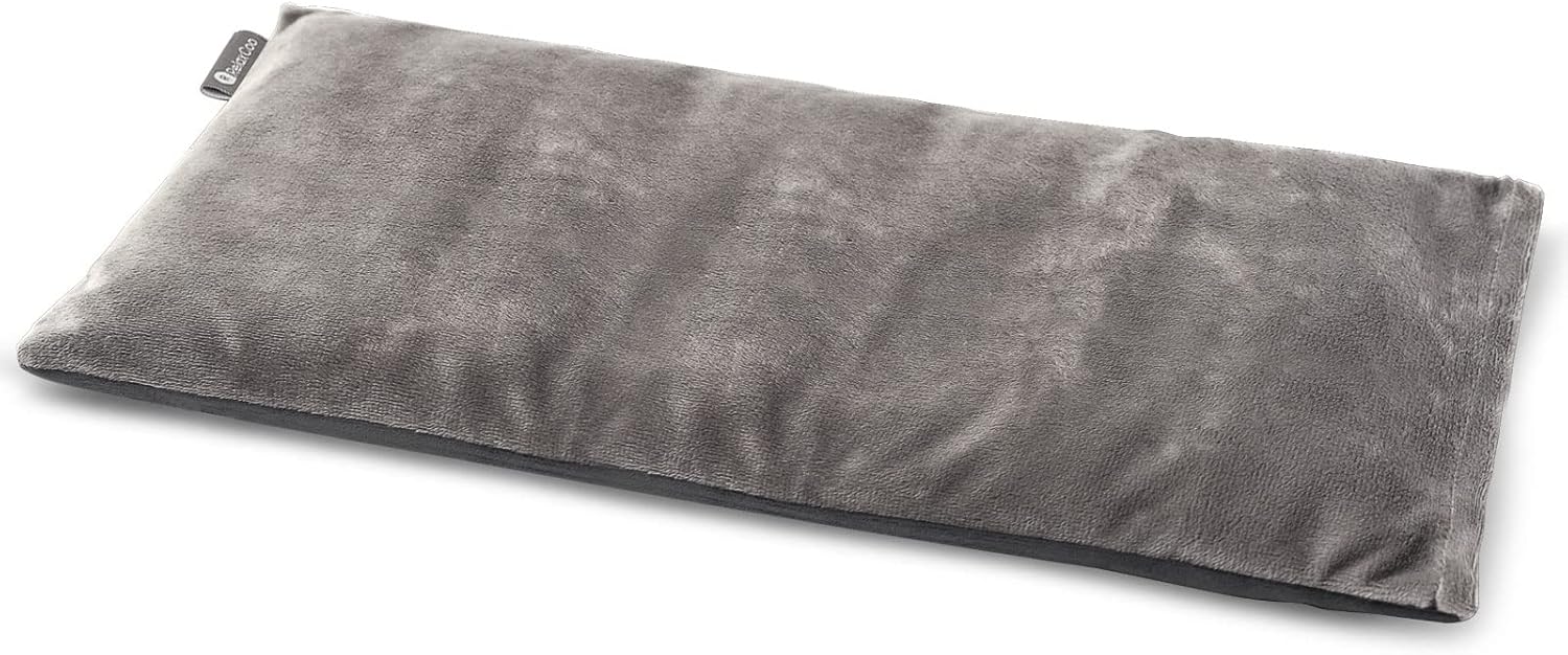 Almohadilla térmica para microondas con funda lavable de 7 x 16 pulgadas, almohadilla térmica para microondas para cuello, hombros, calambres,