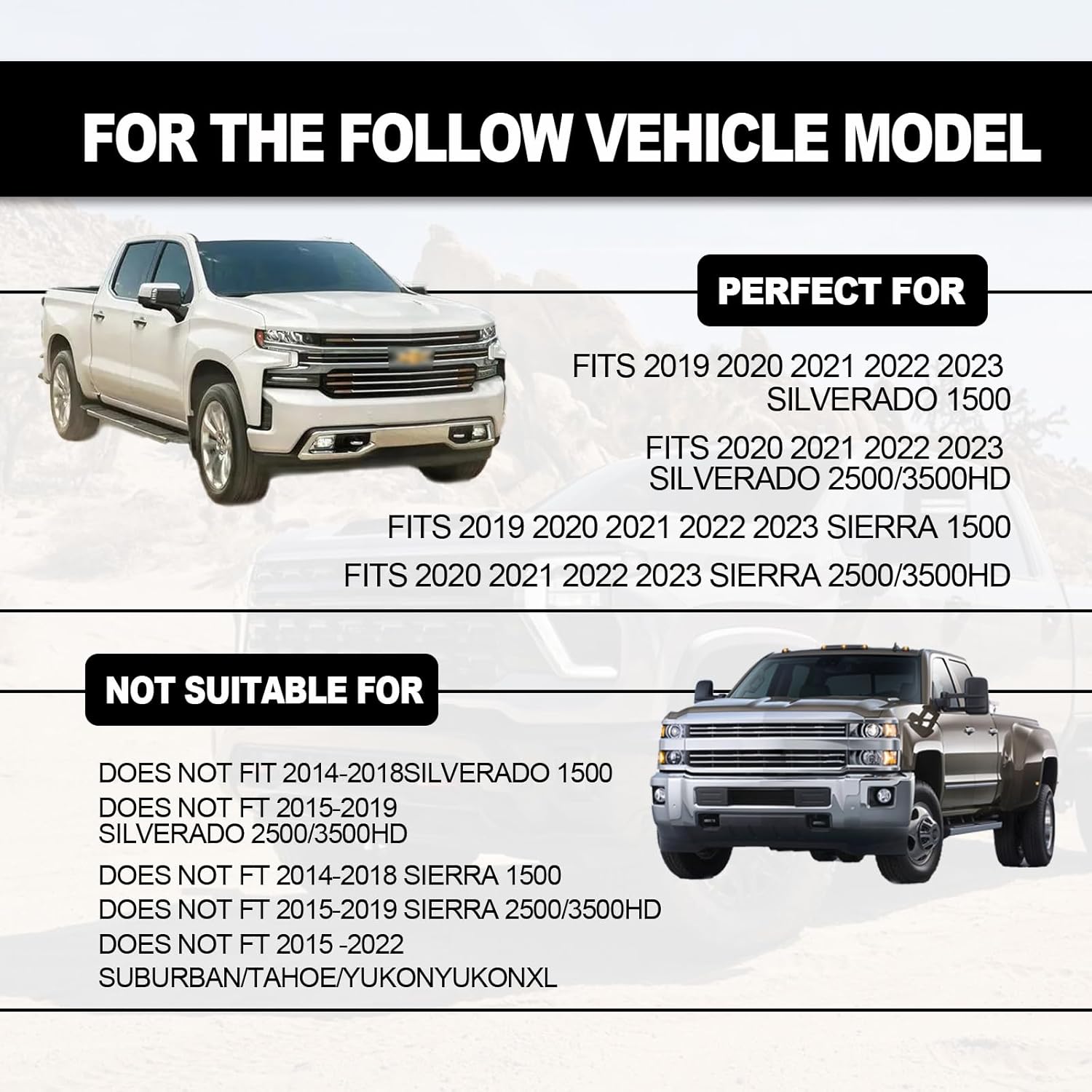 2 fundas de bolsillo para riel de cama compatibles con GMC Sierra 1500Chevy Silverado 1500 2019-2023 2024 y SilveradoSierra 25003500HD 2020-2024