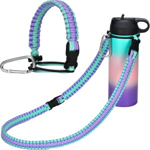 WEREWOLVES Mango de paracaídas con correa para el hombro, se adapta a botellas de agua de boca ancha de 12 a 64 onzas, soporte duradero, correa de WEREWOLVES Mango de paracaídas con correa para el hombro, se adapta a botellas de agua de boca ancha de 12 a 64 onzas, soporte duradero, correa de