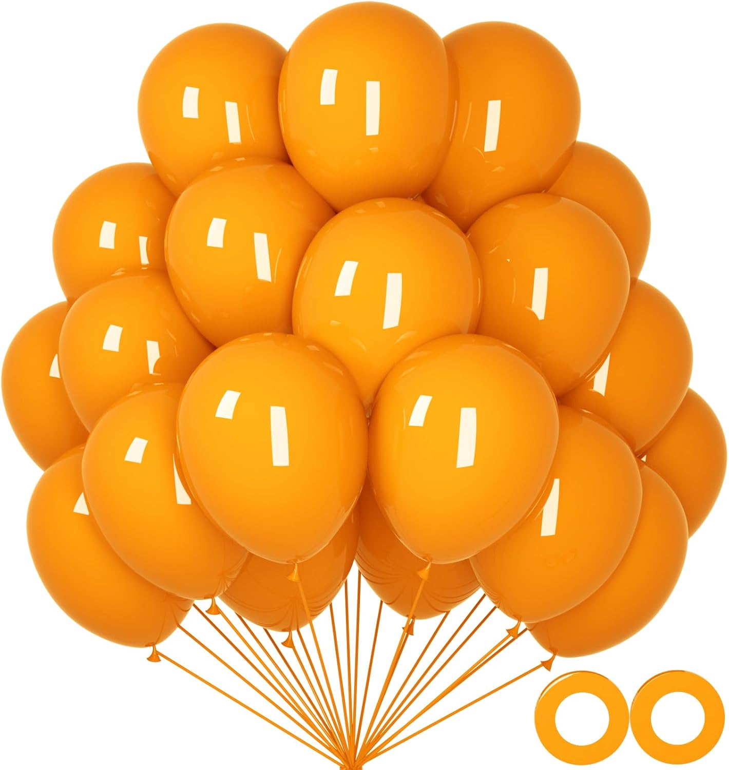 70 globos naranjas, globos de látex naranja de 12 pulgadas para arco de guirnalda de globos, para cumpleaños, baby shower, boda, San Valentín,