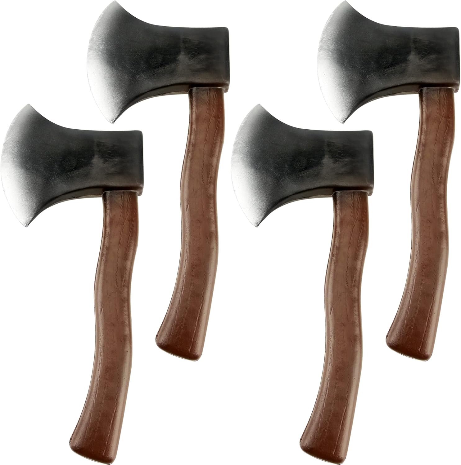 4 piezas de hacha de espuma falsa hacha de hacha de juguete, accesorios de disfraz para leñador, carnicero, Halloween, accesorios de disfraz de arma