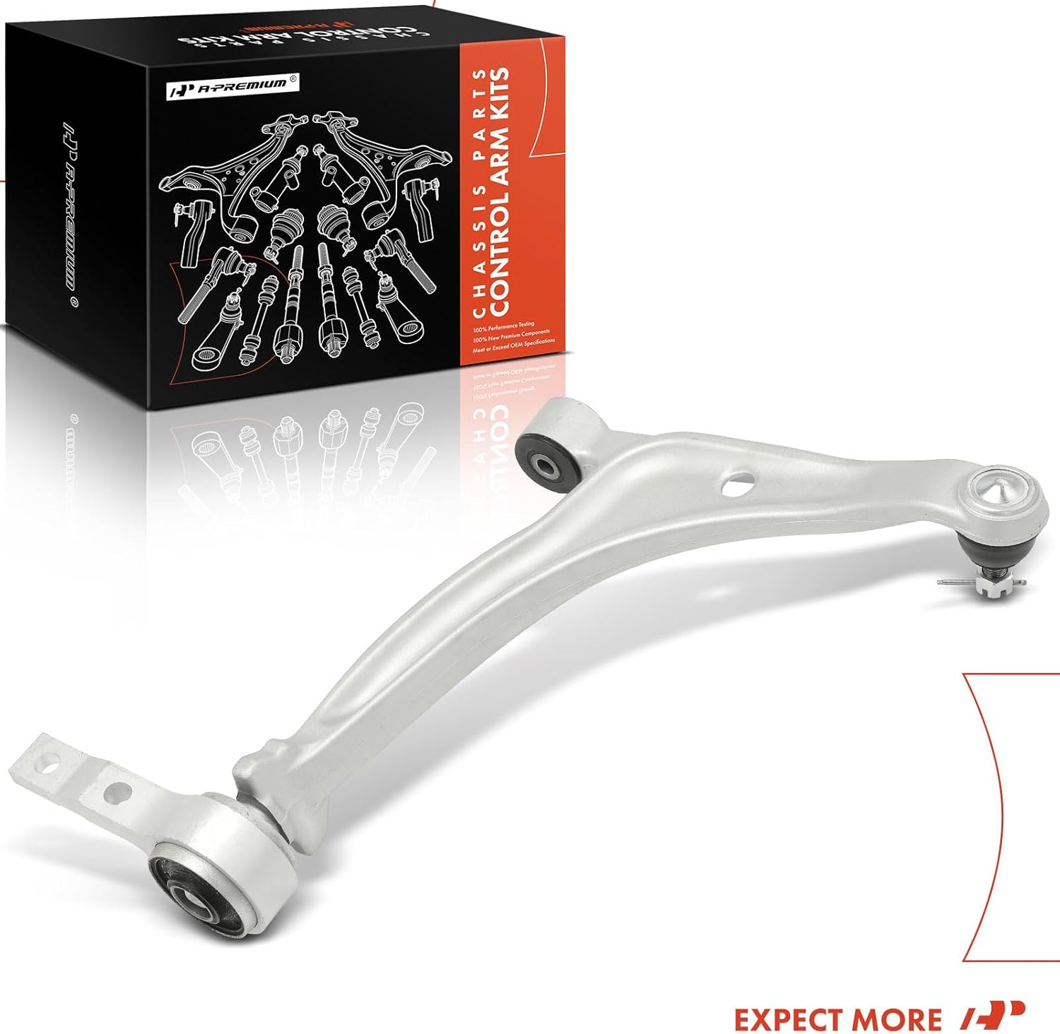 A-Premium Brazo de control inferior delantero izquierdo, con rótula y buje, compatible con Nissan Altima 2002-2006, Maxima 2004-2008