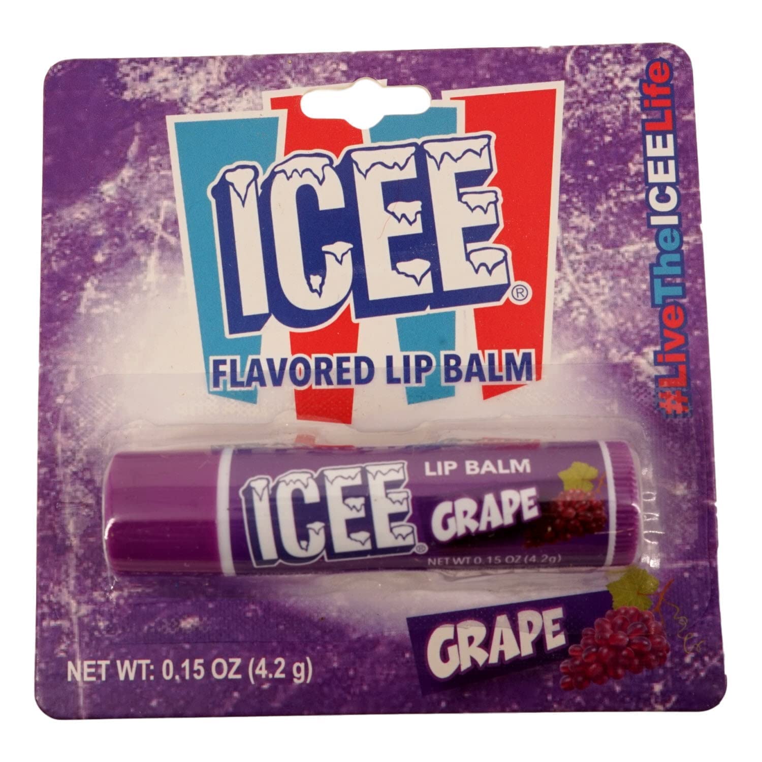 Labs – Bálsamo labial con sabor a caramelo ICEE y Airhead (paquete de 4.15 onzas cada una) ICEE cereza y uva, Airheads frambuesa azul y sandía,