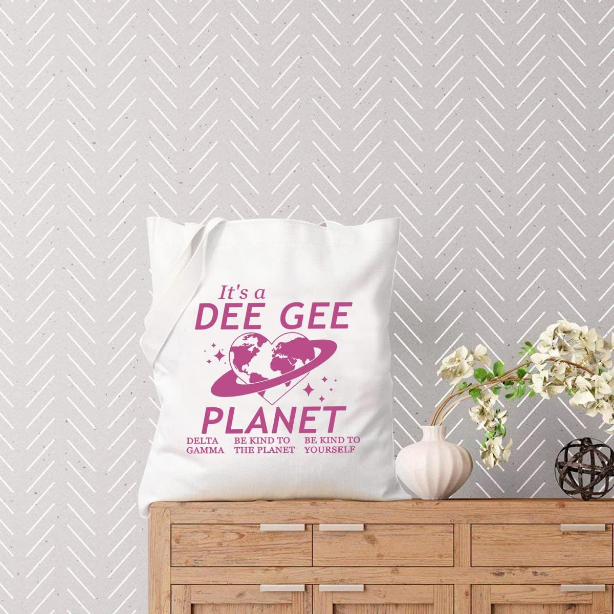 AGD Bolsa de maquillaje de hermandad alfa gamma con cremallera, regalo temático de hermandad, regalo de hermandad de mujeres de moda, bolsa de