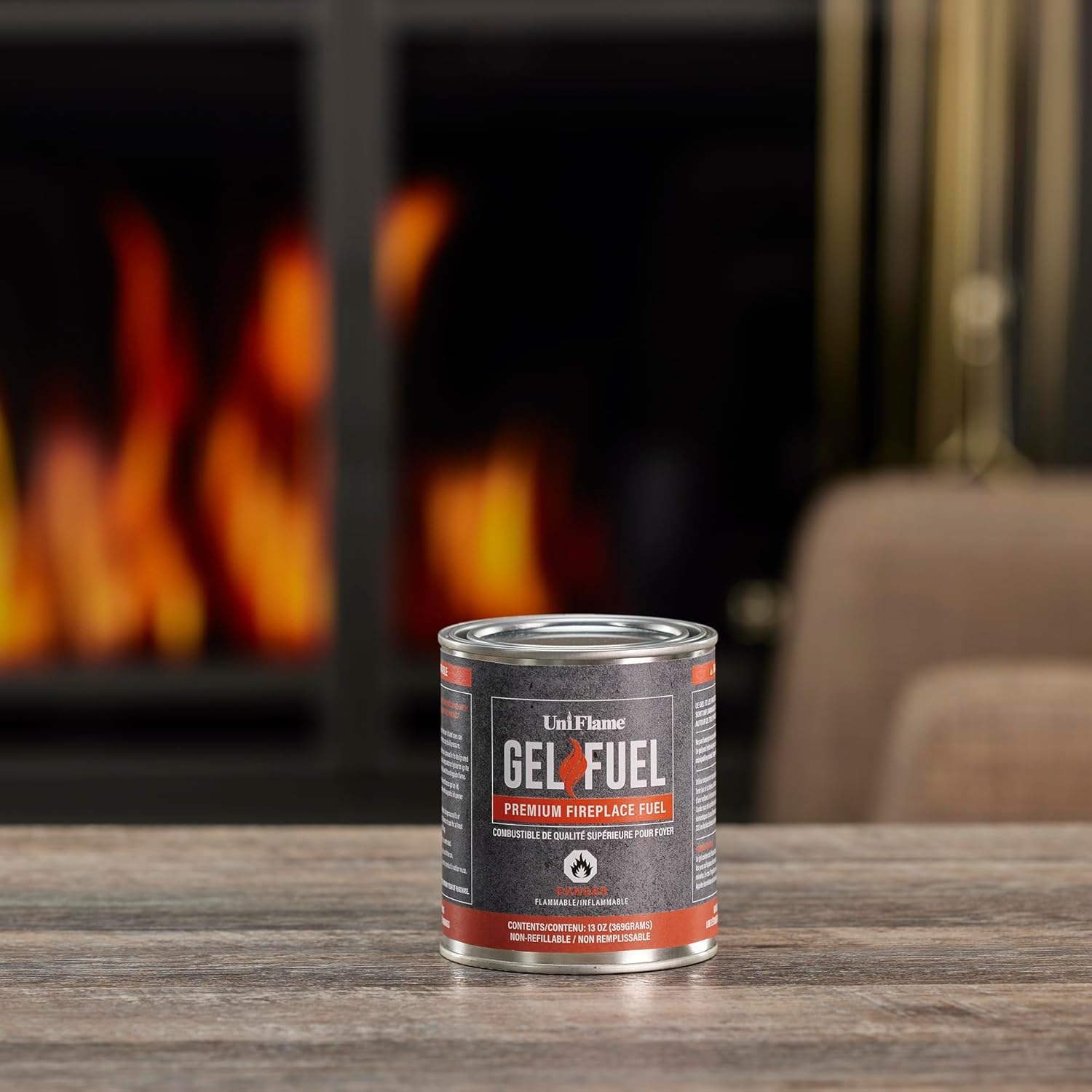 UniFlame – Combustible de gel, combustible premium para chimenea (paquete de 12)  12 latas de 13 onzas