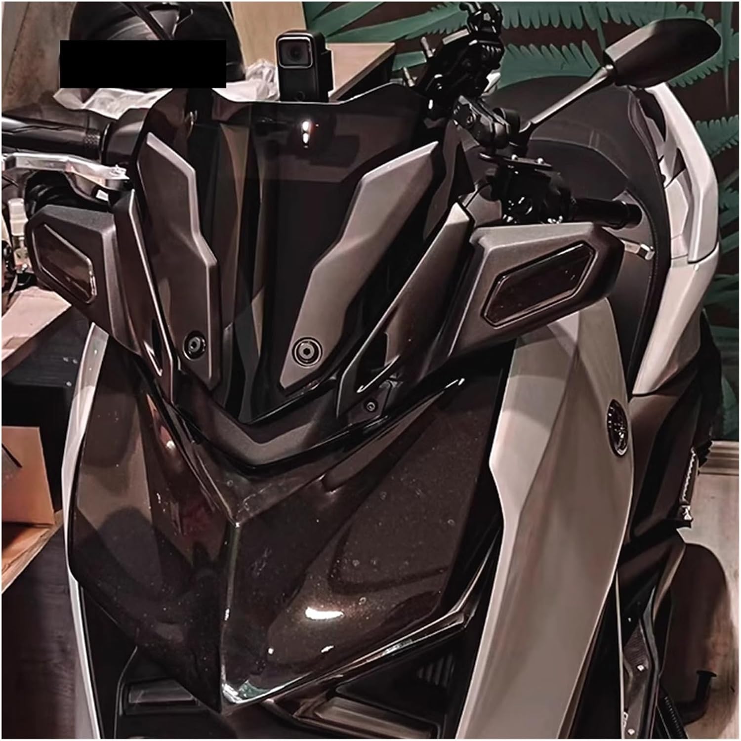 Alerón de motocicleta para parabrisas de motocicleta, accesorios de pantalla para Yamaha XMAX300 Xmax 300 X-MAX 300 (color blanco)