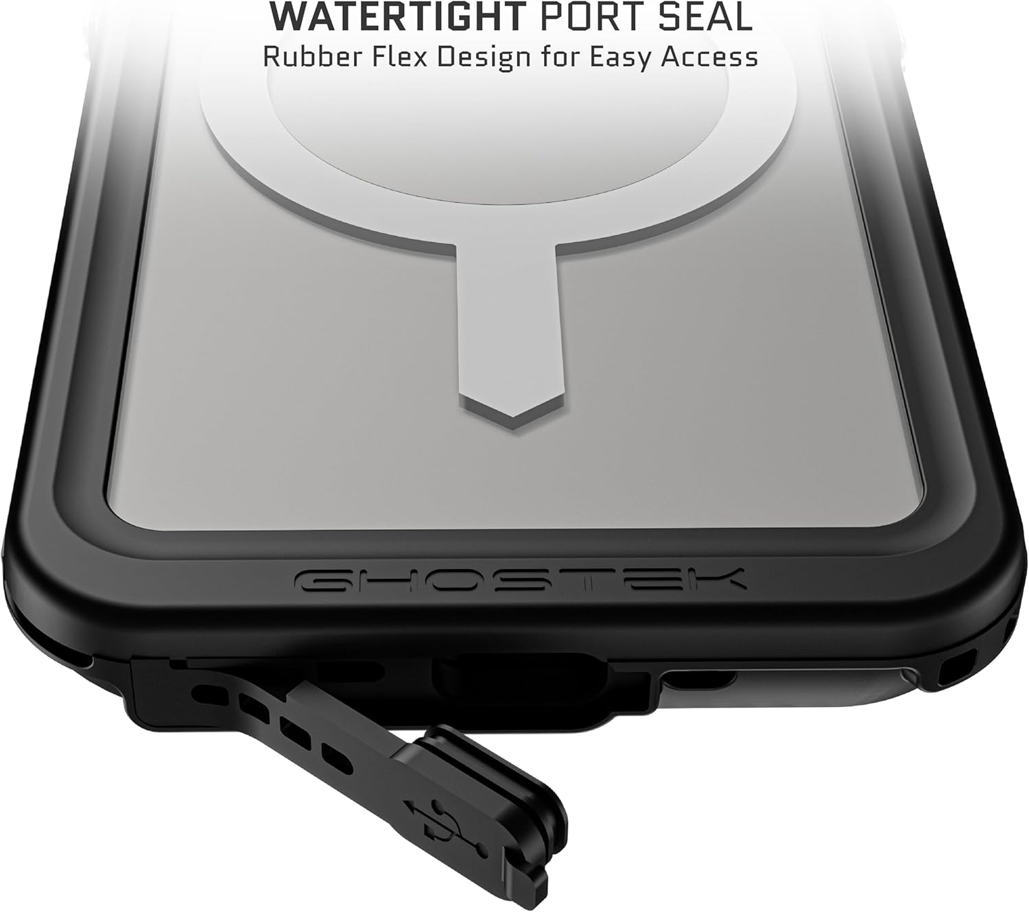 Ghostek Nautical – Funda delgada impermeable para Apple iPhone 15 Pro, protector de pantalla y lente de cámara integrado, compatible con MagSafe