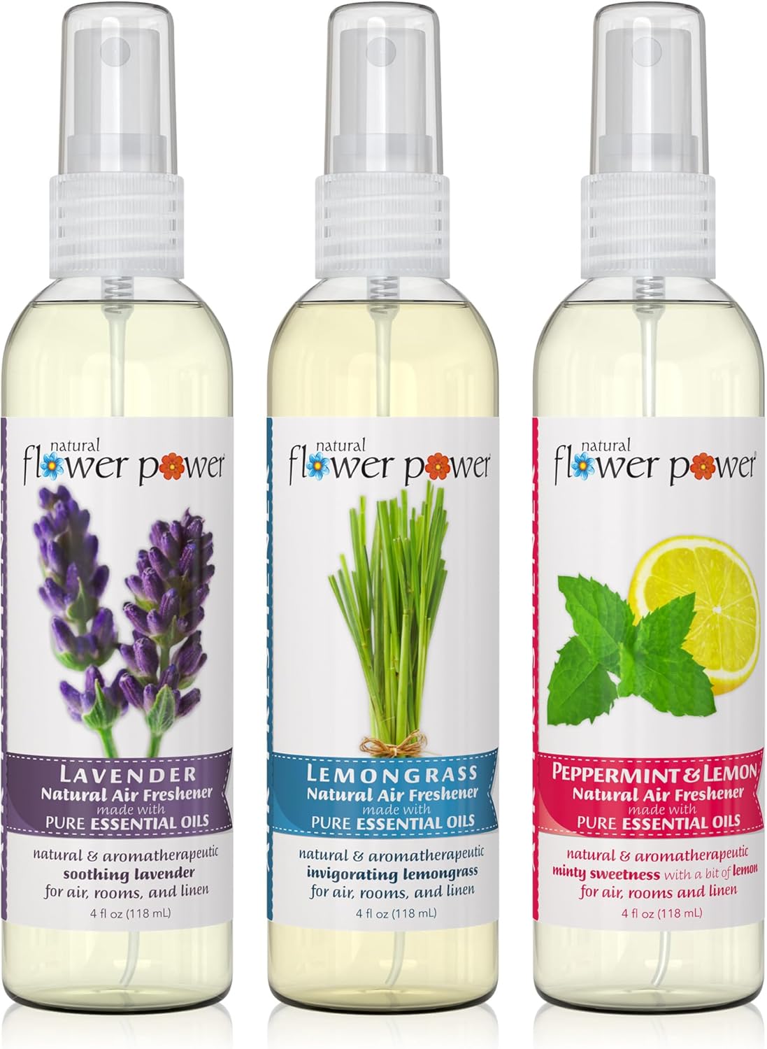 Aerosol ambientador de aire  4 onzas líquidas, paquete de 3  perfumado con aceites esenciales puros  Eliminador de olores a base de plantas