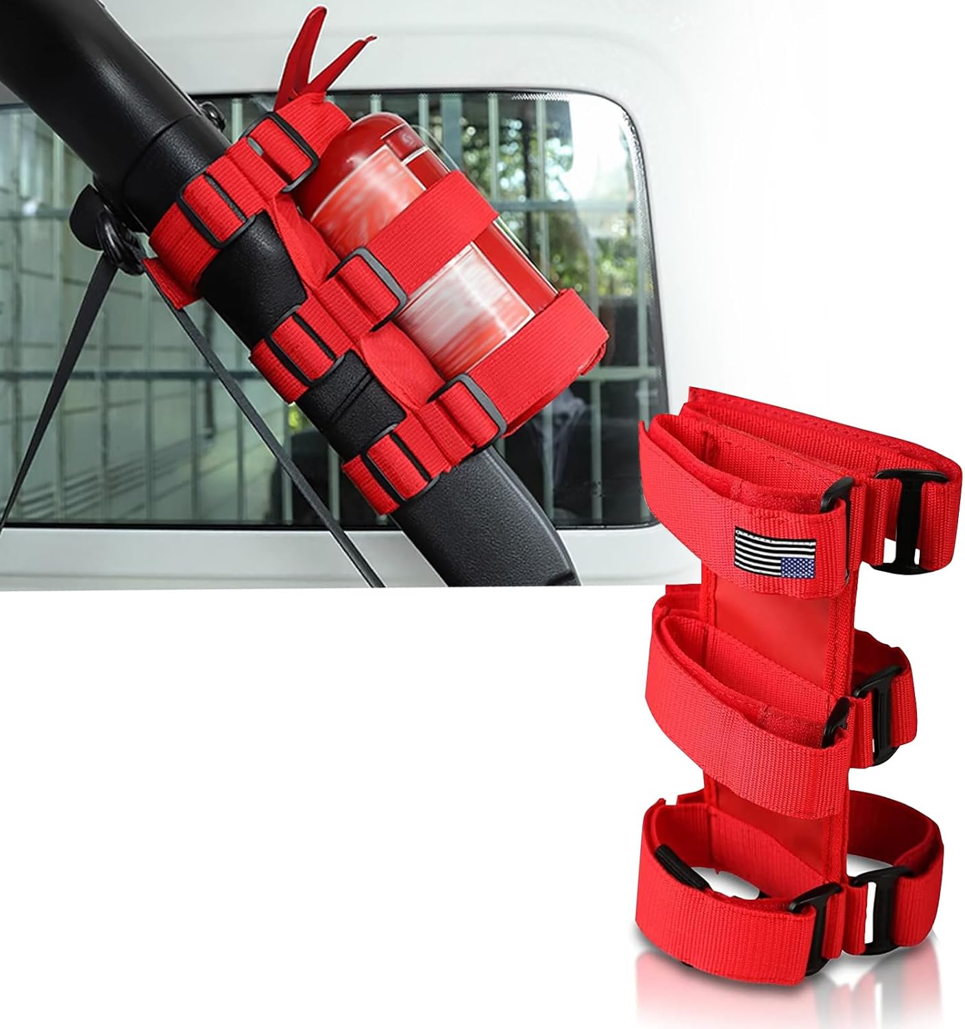 1 correa de soporte para extintor de incendios de automóvil, banda de seguridad ajustable para extintor de incendios, antideslizante, duradero,