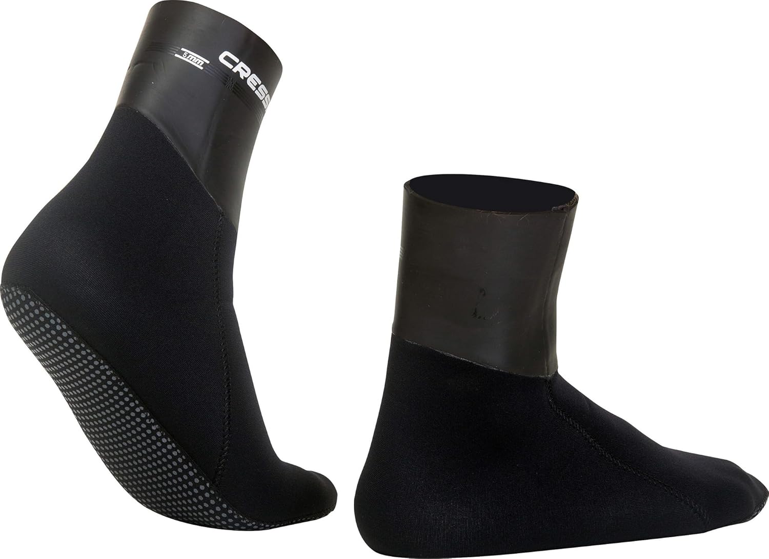 Cressi Calcetines acuáticos de neopreno para adultos para esnórquel y buceo, hechos en neopreno de calidad ultra elástico de 0.197 in