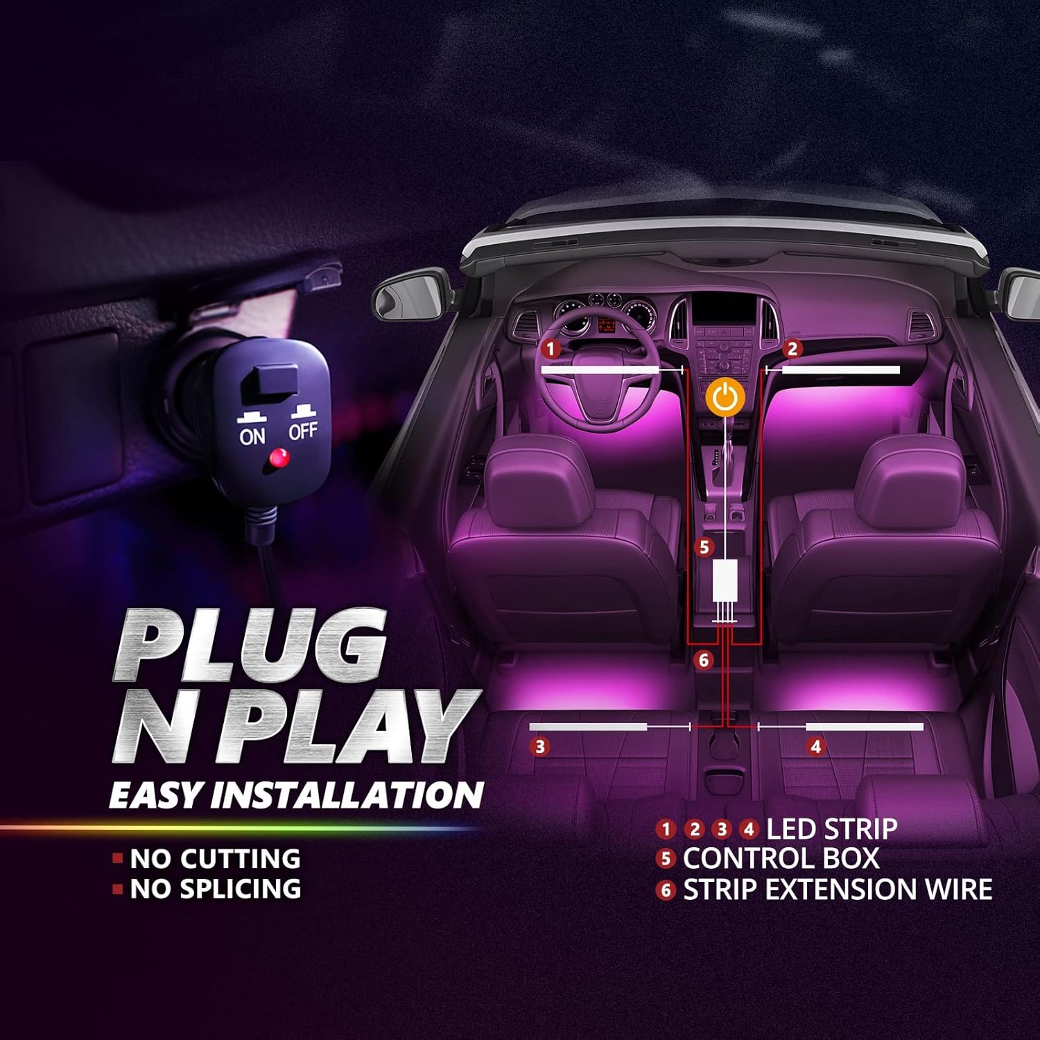 OPT7 AURA PRO – kit LED bluetooth para interiores