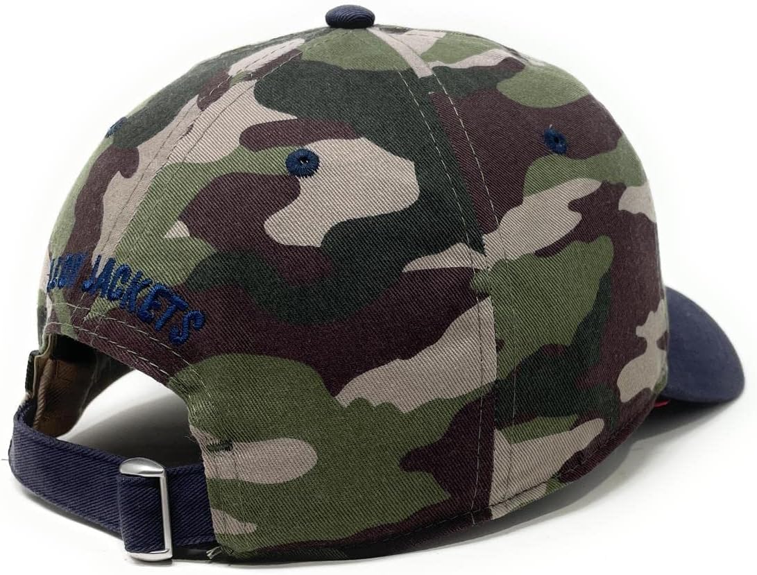 Mens NCAA Camo Hat Unisex College Cap Collegiate Woodland Camo Two-Tone Hat for Men and Women