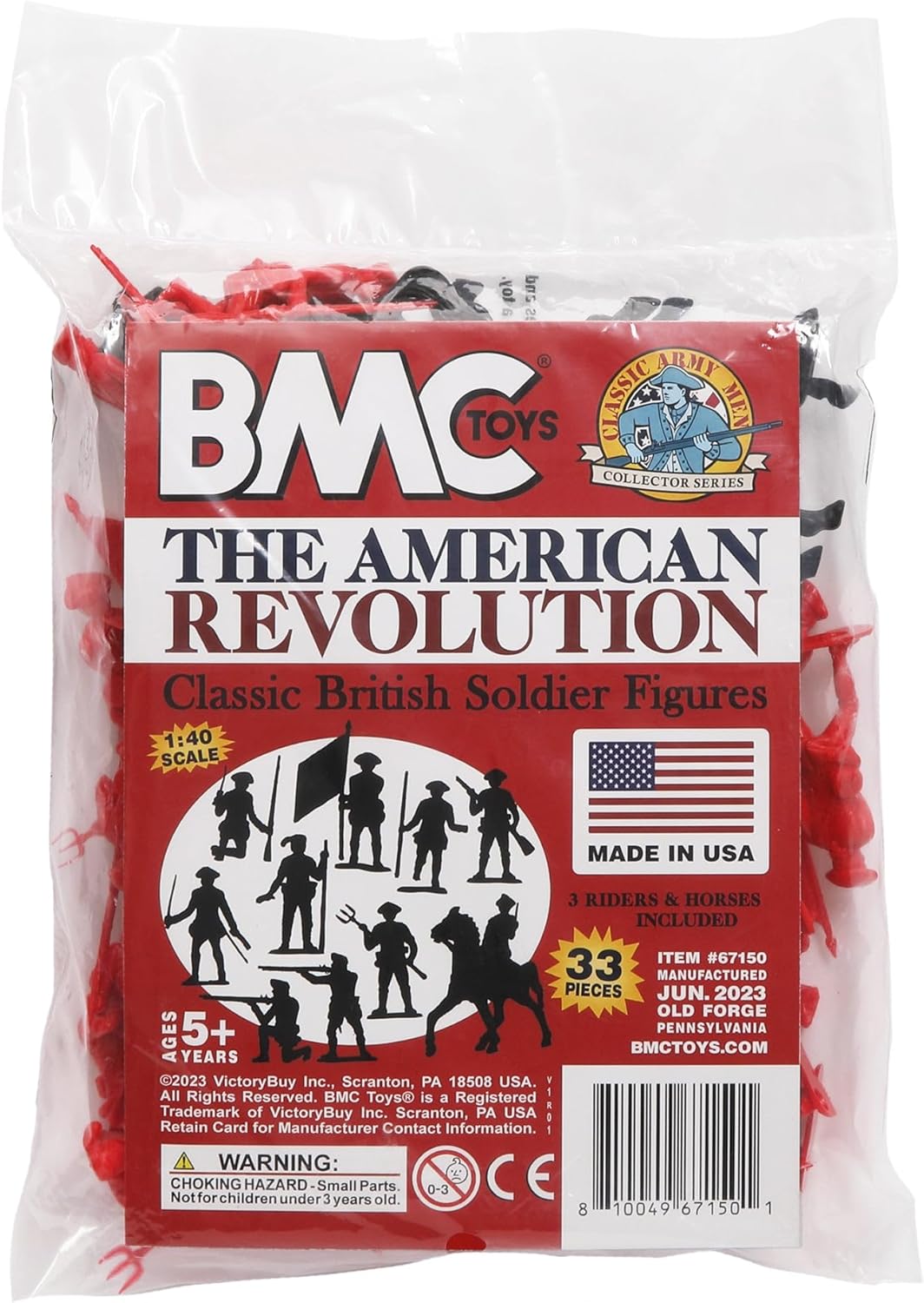 BMC Classic MPC Revolutionary War British Soldiers – Figuras de plástico para hombres del ejército