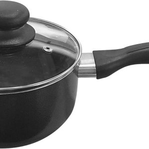 Bene Casa – Cacerola de aluminio antiadherente con tapa – Capacidad de 2 cuartos de galón – Apto para horno y lavavajillas – Mango Cool Touch Bene Casa – Cacerola de aluminio antiadherente con tapa – Capacidad de 2 cuartos de galón – Apto para horno y lavavajillas – Mango Cool Touch