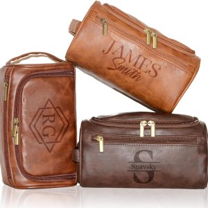 Neceser de cuero personalizado para hombres, graba tus iniciales de nombre, kit de afeitado personalizado para padrinos de boda, padrino de boda, Neceser de cuero personalizado para hombres, graba tus iniciales de nombre, kit de afeitado personalizado para padrinos de boda, padrino de boda,