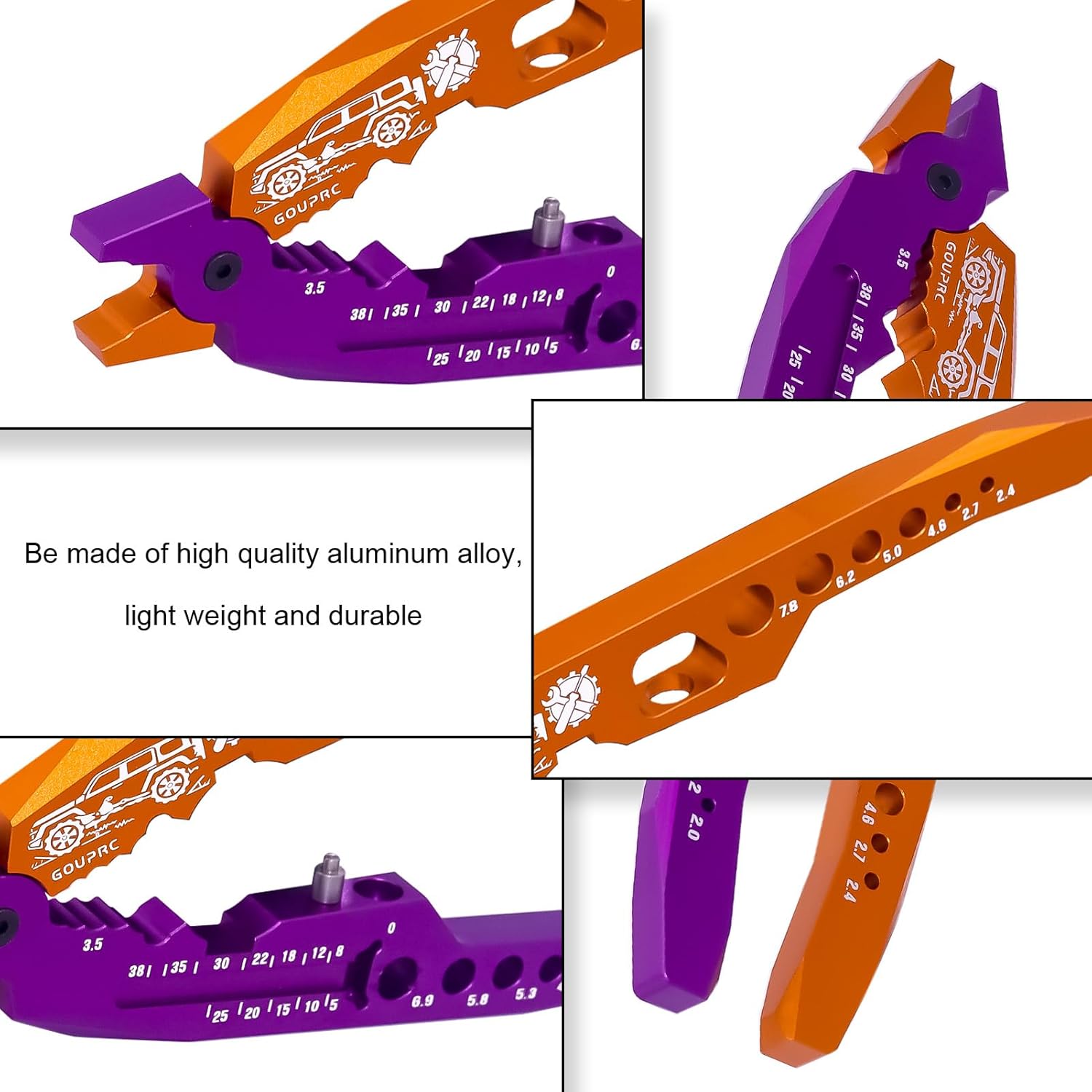 GOUPRC – Alicates de choque a control remoto, herramientas de abrazadera multifunción con destornilladores y enchufes para 18 110 RC Car Truck Off