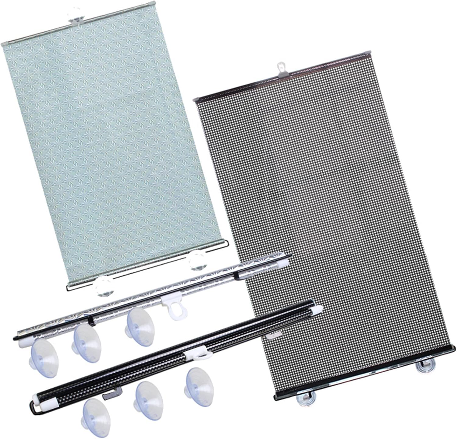 Persianas enrollables opacas temporales con ventosas, pantalla de privacidad ajustable con aislamiento térmico, cortina de ventana portátil