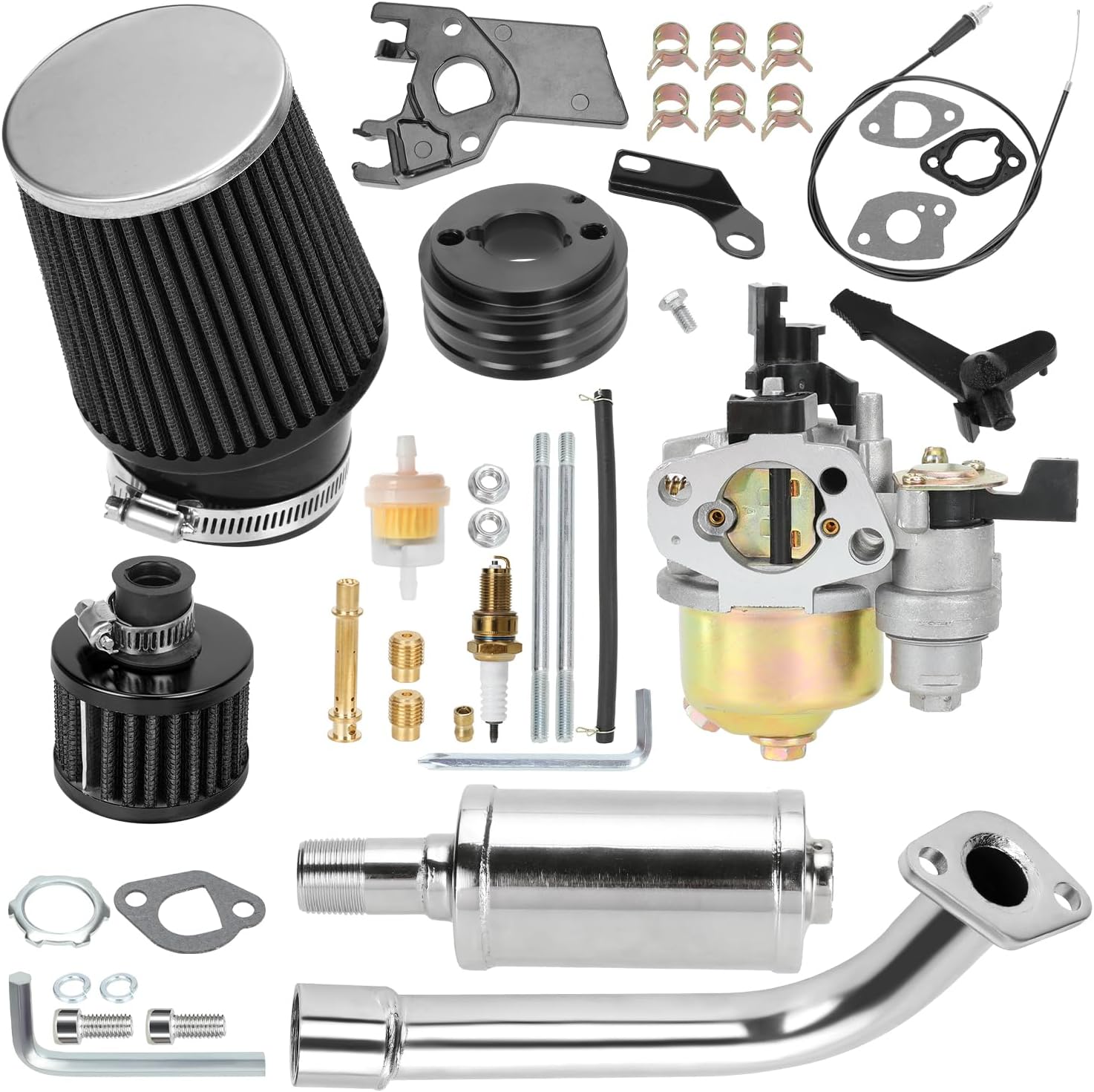 YOXUFA Carburador de carreras de 212 cc para Predator 212cc 224cc 196cc 200cc GX200 6.5hp motor Coleman CT200U BT200X KT196 Baja Hammerhead MB200