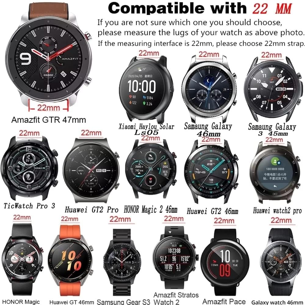 VBWVA Correa de silicona para Huawei Watch GT 3 1.811 in correas GT2 GT3 GT Runner 1.811 in pulsera compatible con la mayoría de correas de reloj de
